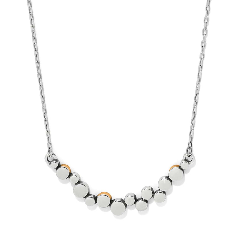 PEBBLE EDGE CRESCENT BAR NECKLACE
