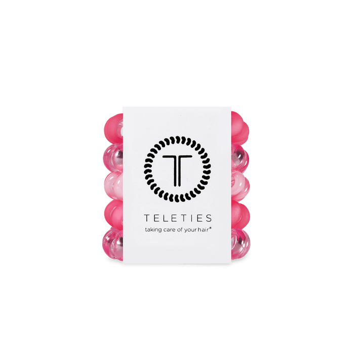 PRETTY IN PINK TINY SPIRAL HAIR TIES
