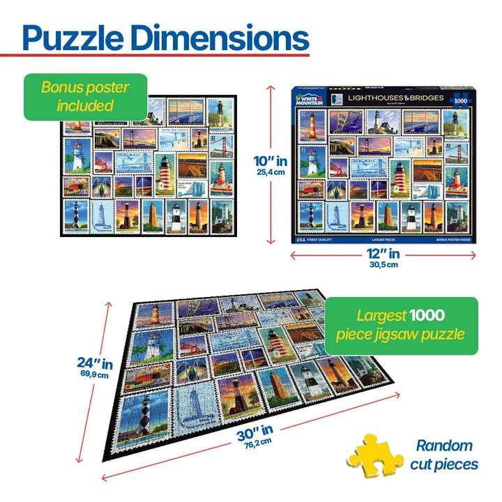 LIGHTHOUSES & BRIDGES 1000 PIECE PUZZLE