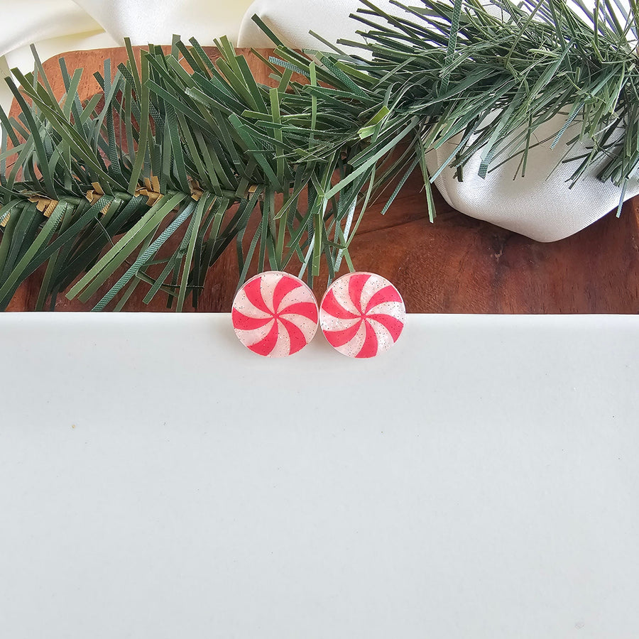 PEPPERMINT STUD EARRINGS
