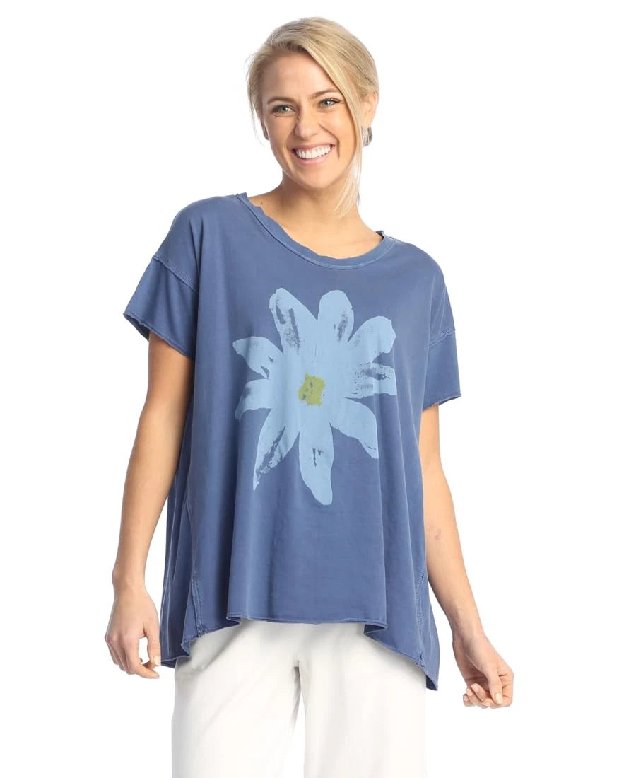 COBALT LAZY DAISY TOP