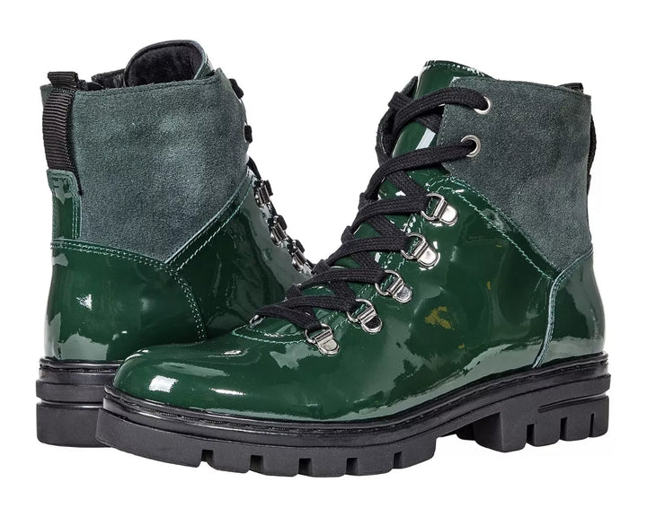 GREEN DONNA PATENT BOOTS