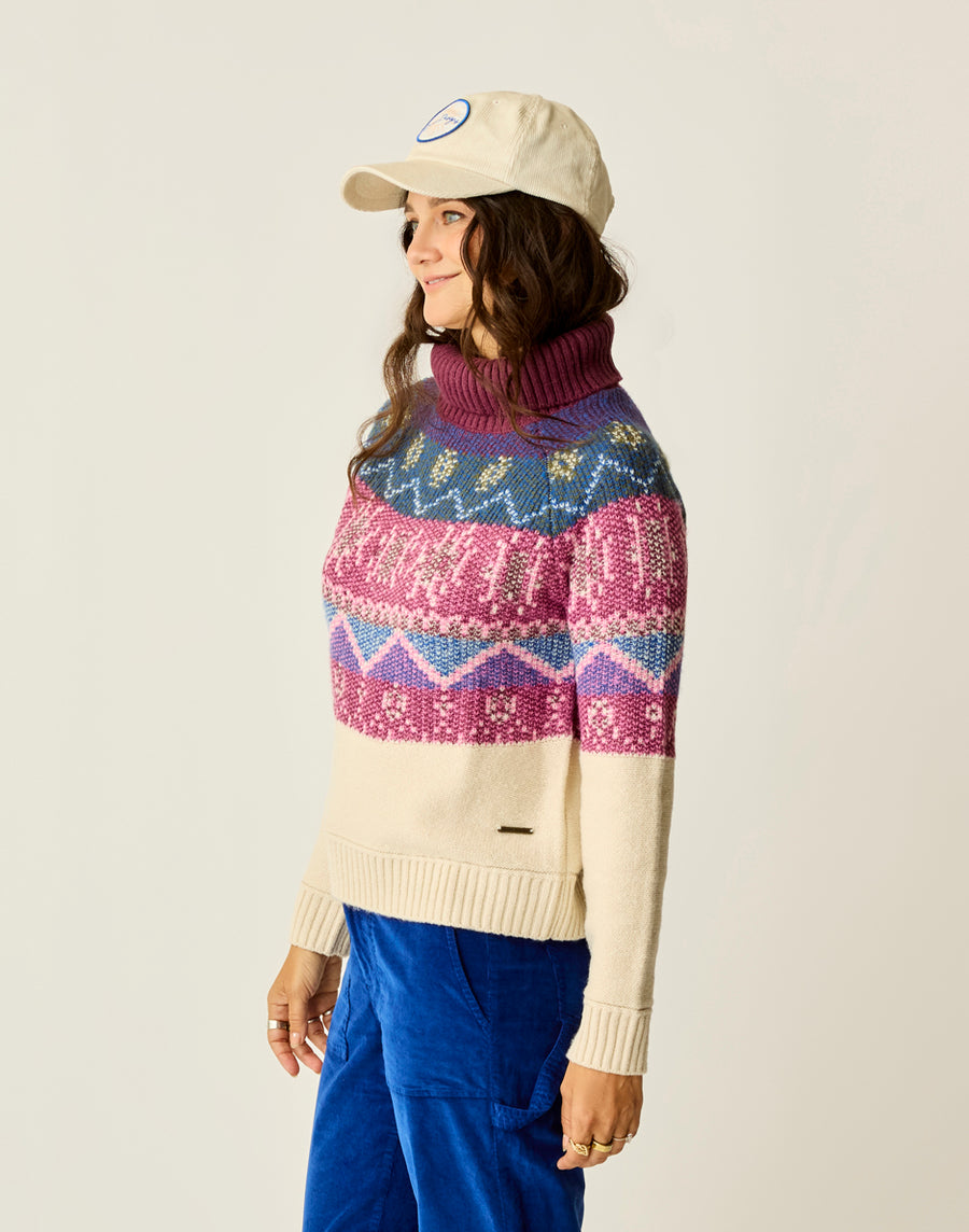 NEVE BIRCH FAIRISLE TURTLENECK SWEATER
