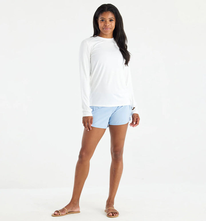 BRIGHT WHITE BAMBOO SHADE LONG SLEEVE II