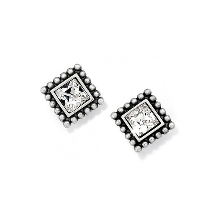 SPARKLE SQUARE MINI POST EARRINGS
