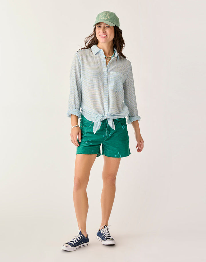JADE EMBROIDERED OAHU 4" SHORT