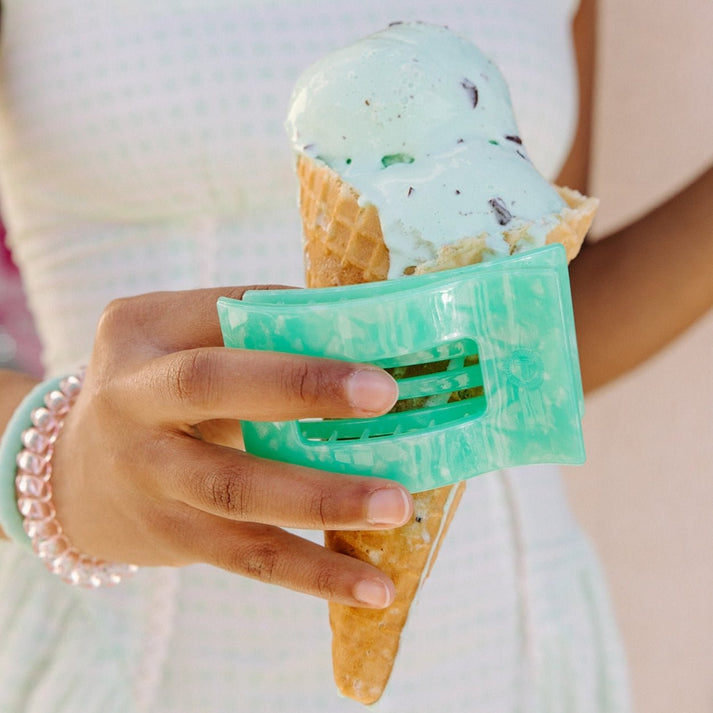 SPRING SPLASH SMALL FLAT RECTANGLE HAIR CLIP
