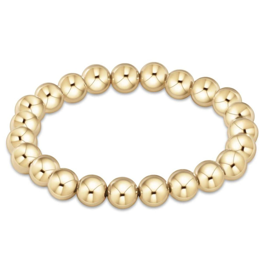 EXTENDS - CLASSIC GOLD 8MM BEAD BRACELET
