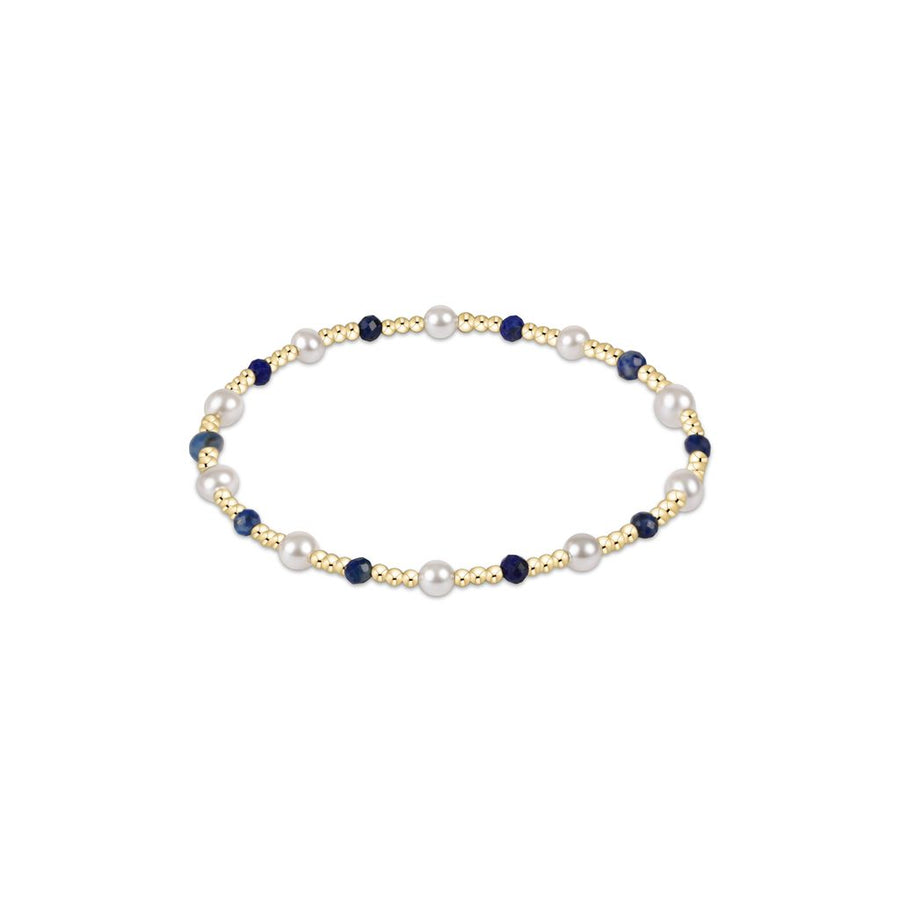 EXTENDS-LAPIS PEARL SINCERITY 4MM BEAD BRACELET
