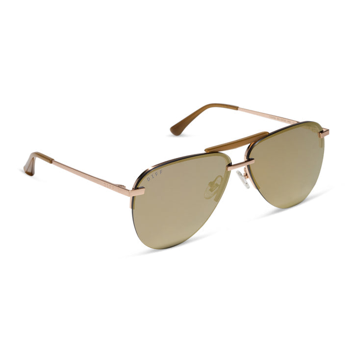 TAHOE AVIATOR BRUSHED GOLD SUNGLASSES
