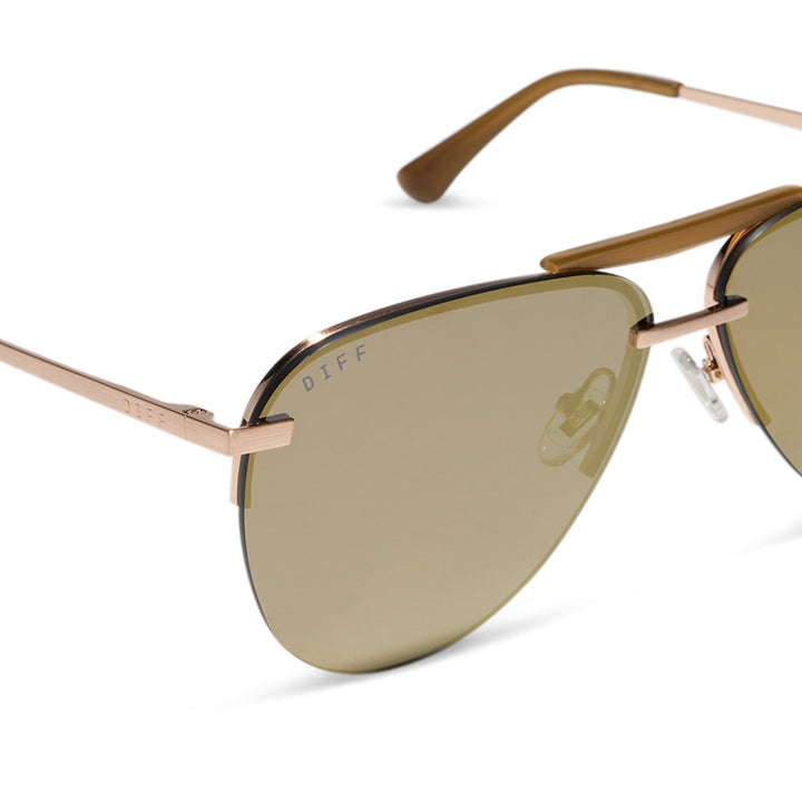 TAHOE AVIATOR BRUSHED GOLD SUNGLASSES
