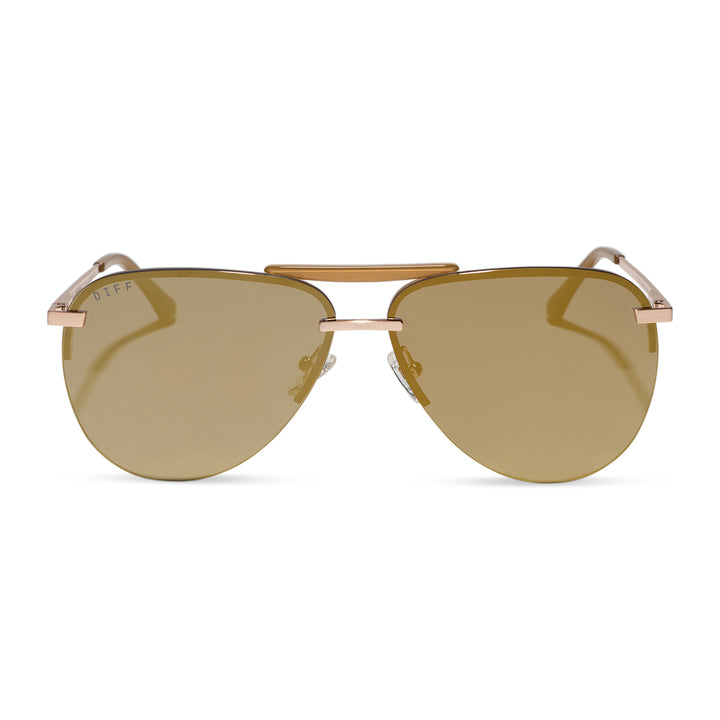 TAHOE AVIATOR BRUSHED GOLD SUNGLASSES
