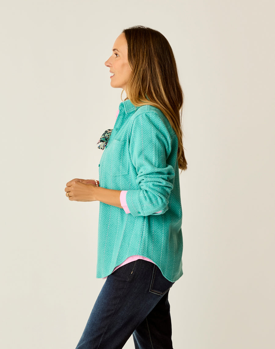 JADE HERRINGBONE FAIRBANKS SUPERSOFT SHIRT
