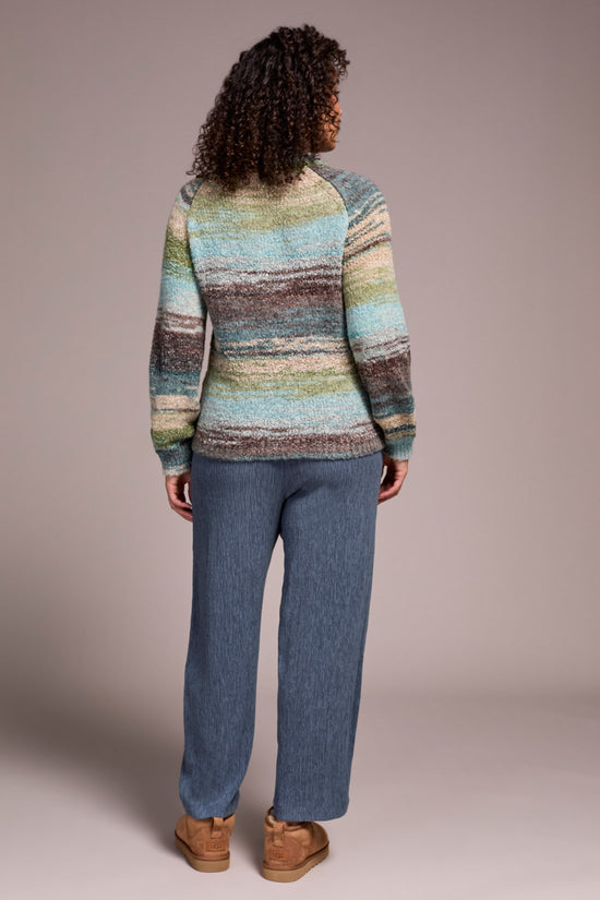 AQUAHAZE BOUCLE MOCK NECK SWEATER