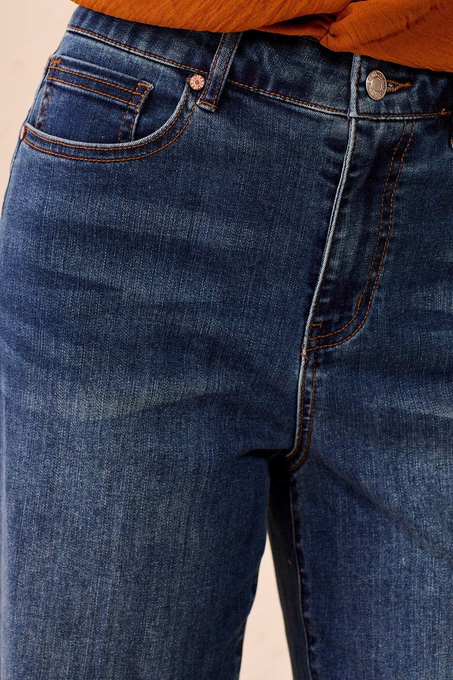 BROOKE PALAZZO DUSK DENIM CUFF JEANS
