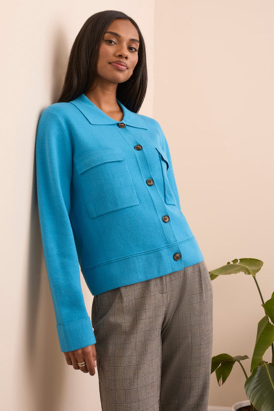 CELESTIAL DOUBLE KNIT SWEATER JACKET
