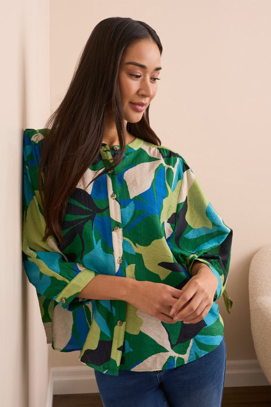FIELDGREEN FLOWY DOLMAN SLEEVE BLOUSE