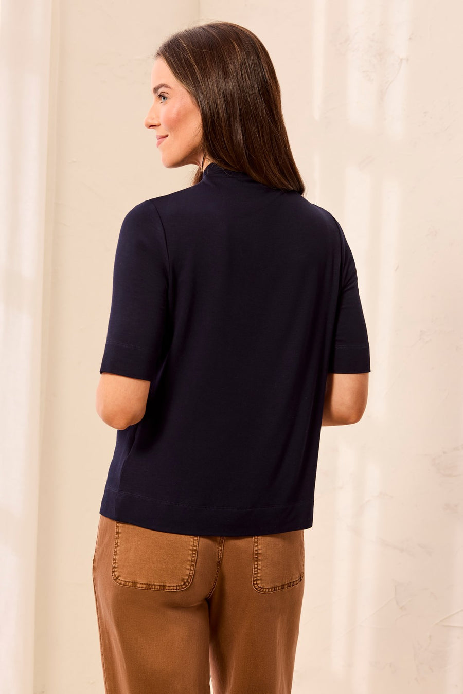 NIGHTFALL FUNNEL NECK KNIT TOP
