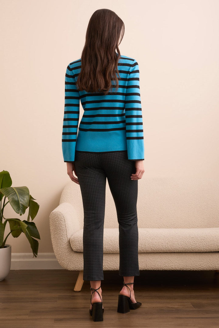 CELESTIAL STRIPE MOCK SWEATER