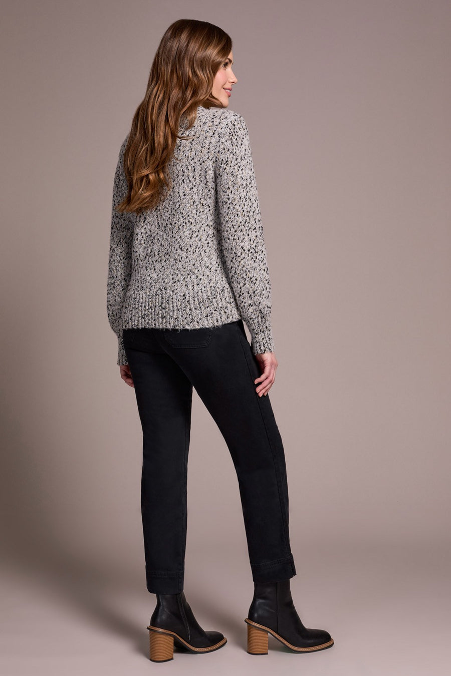 HARPER ONYX MOCK NECK SWEATER