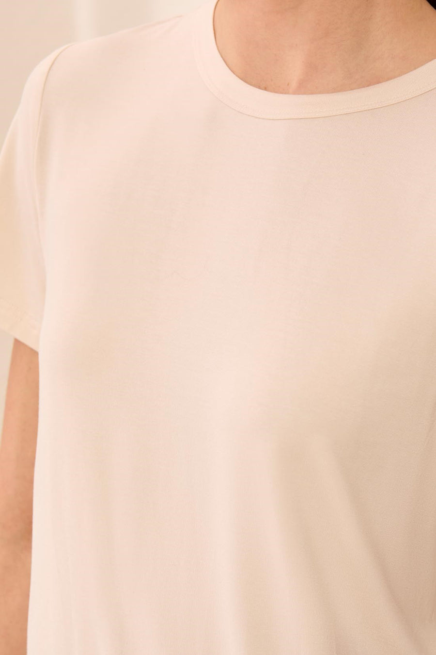 SANDDUNE MODAL KNIT SHORT SLEEVE TOP