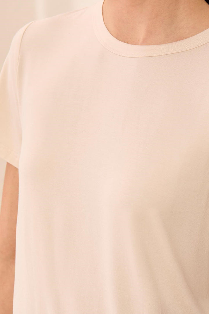 SANDDUNE MODAL KNIT SHORT SLEEVE TOP