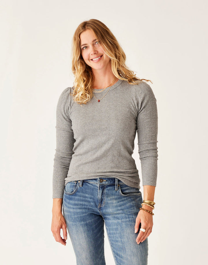 EVER PEWTER HEATHER LONGSLEEVE