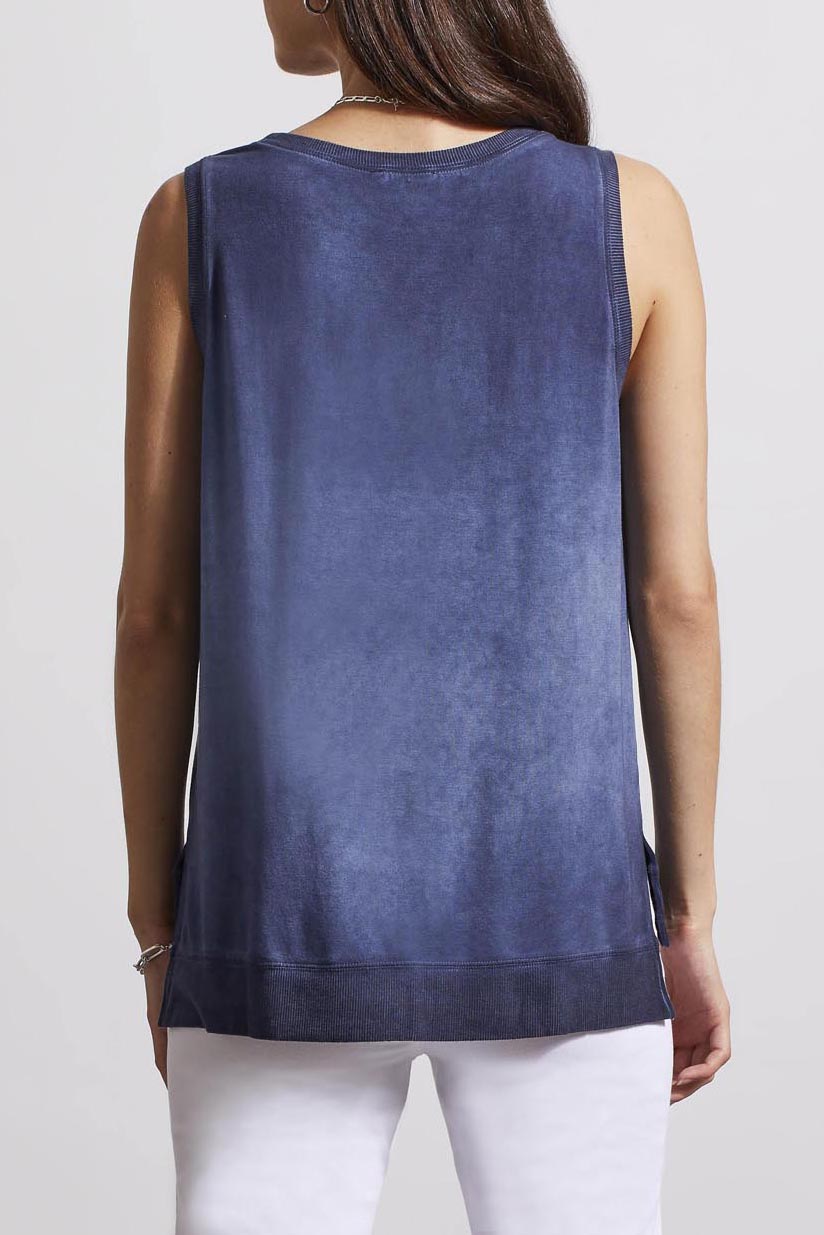 NAUTICAL NAVY HIGH-LOW TANK TOP