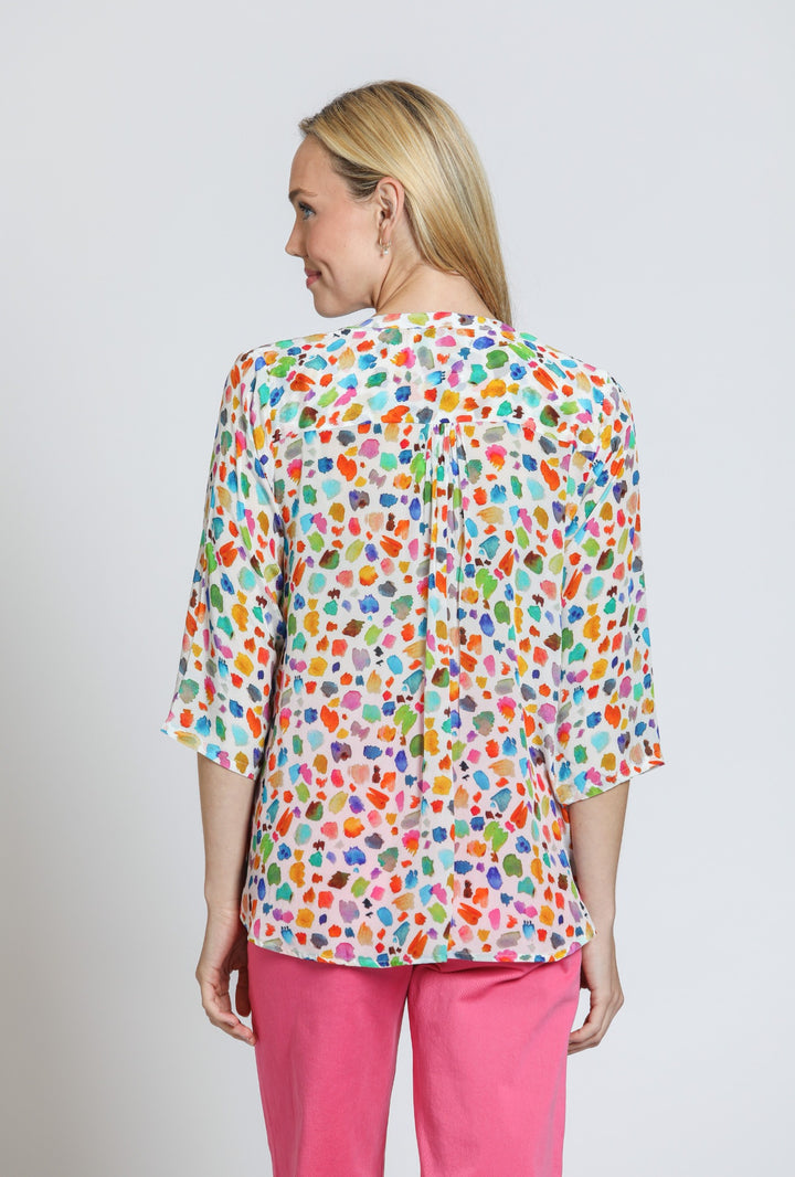 ARTIST PALETTE 3/4 SLEEVE BLOUSE