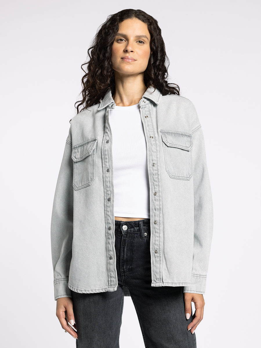 ETTA GREY WASH SHIRT
