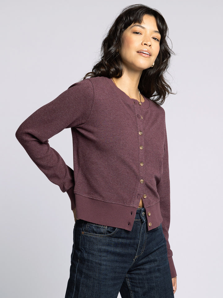 HEATHER WINE MONICA CARDIGAN