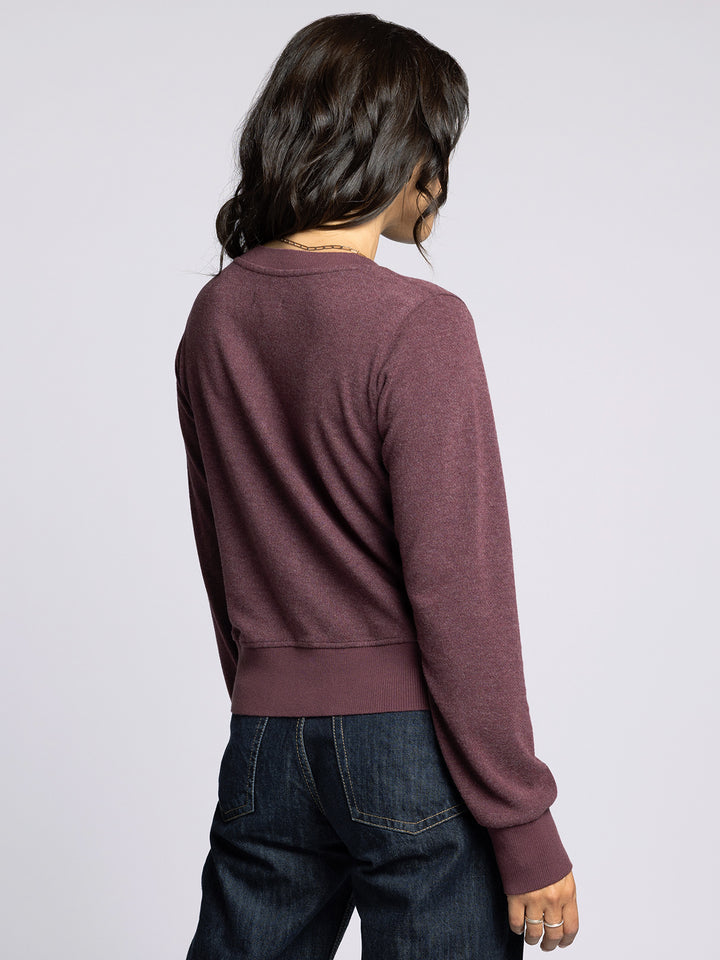 HEATHER WINE MONICA CARDIGAN