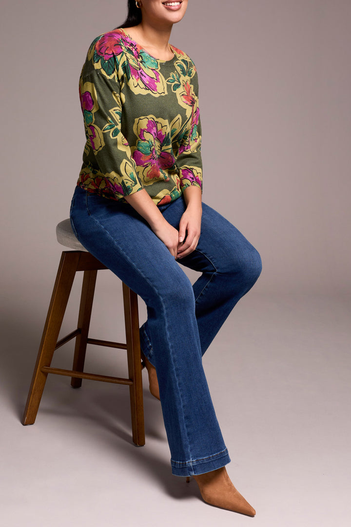 FADED BLUE AUDREY PULL ON FLARE LEG JEANS