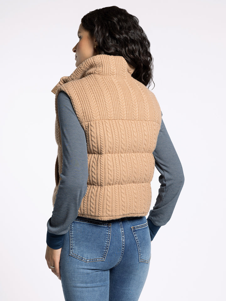 CAMEL STORMI CABLE VEST