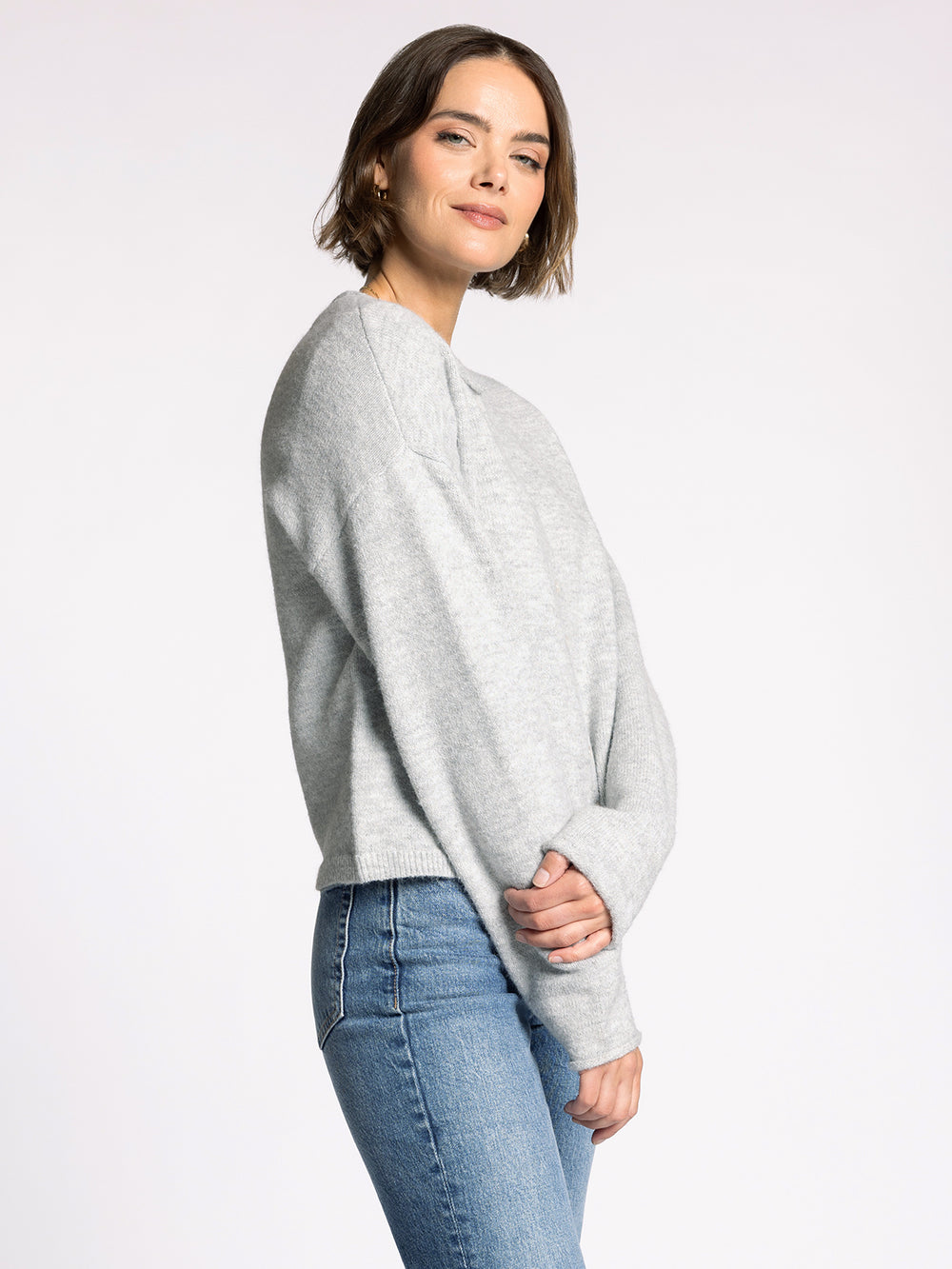 DOVER LIGHT HEATHER GREY CARDIGAN

