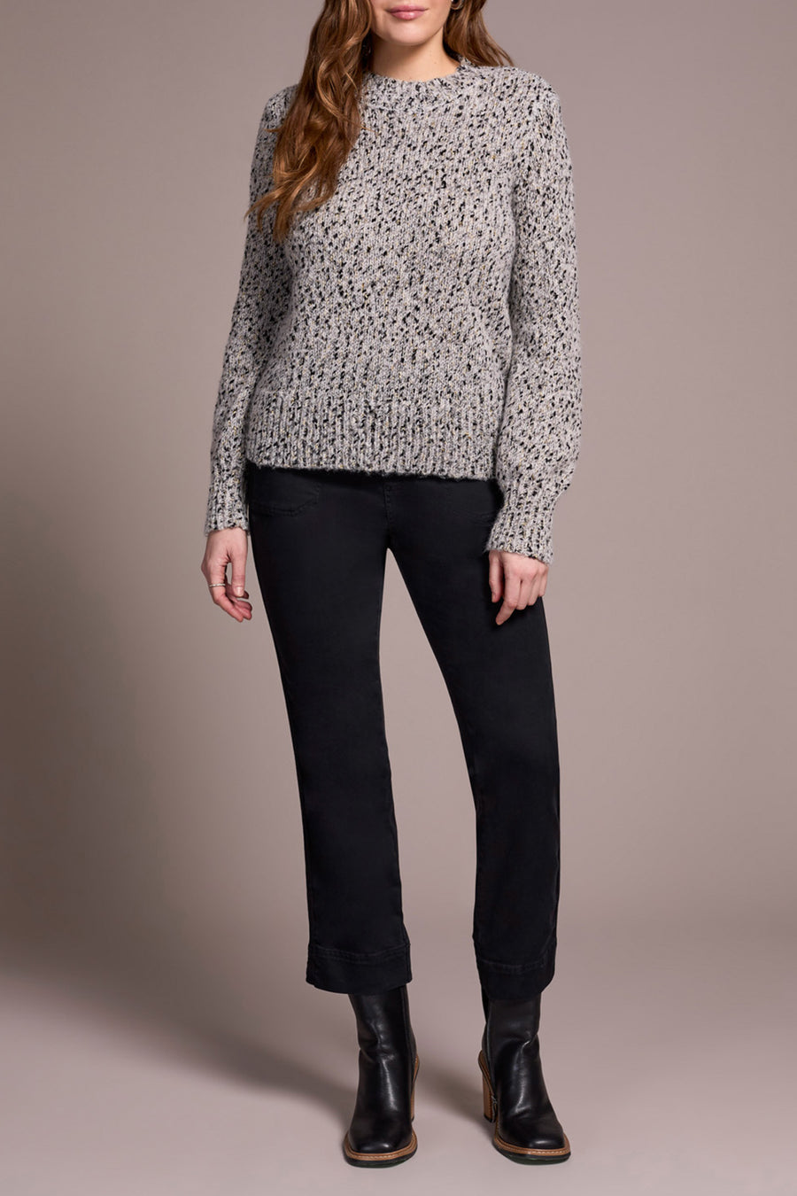 HARPER ONYX MOCK NECK SWEATER
