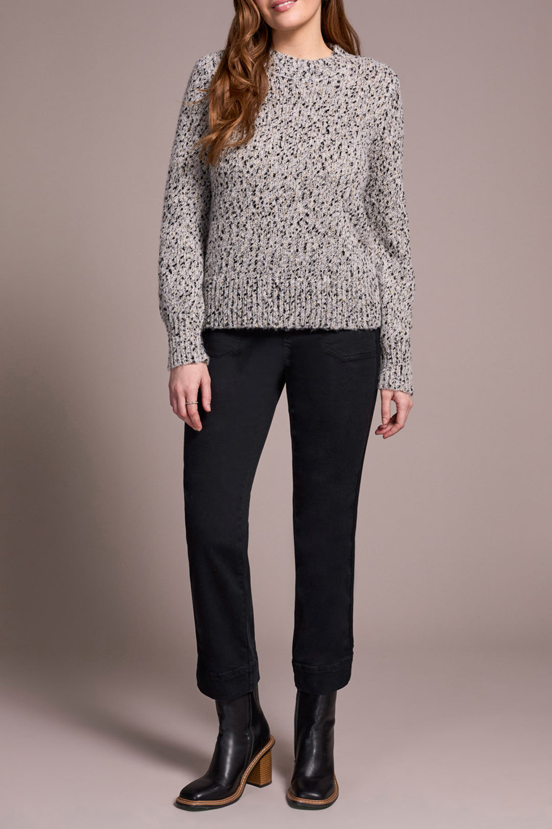 HARPER ONYX MOCK NECK SWEATER