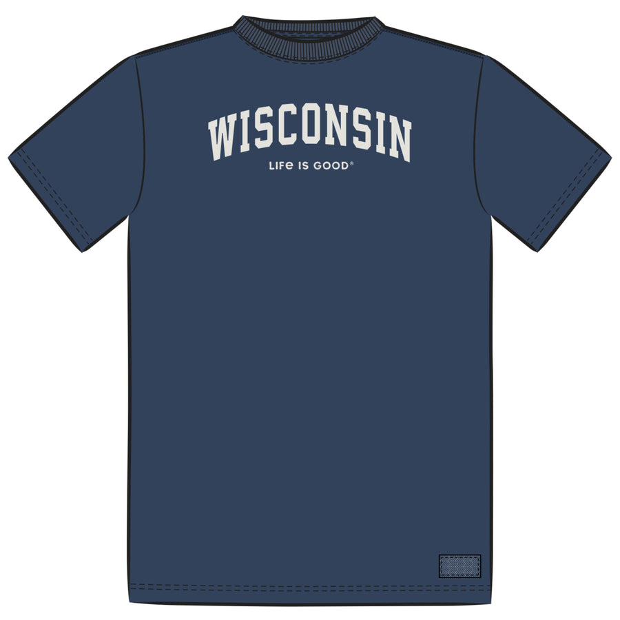 WISCONSIN DARKEST BLUE  CRUSHER TEE
