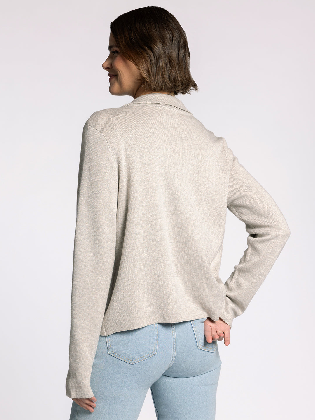 NAOMI HEATHER TAUPE SWEATER JACKET
