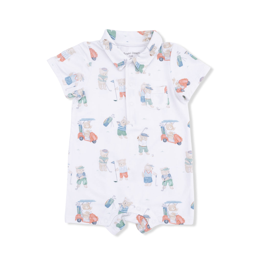 GOLFING TEDDY BEARS POLO SHORTIE