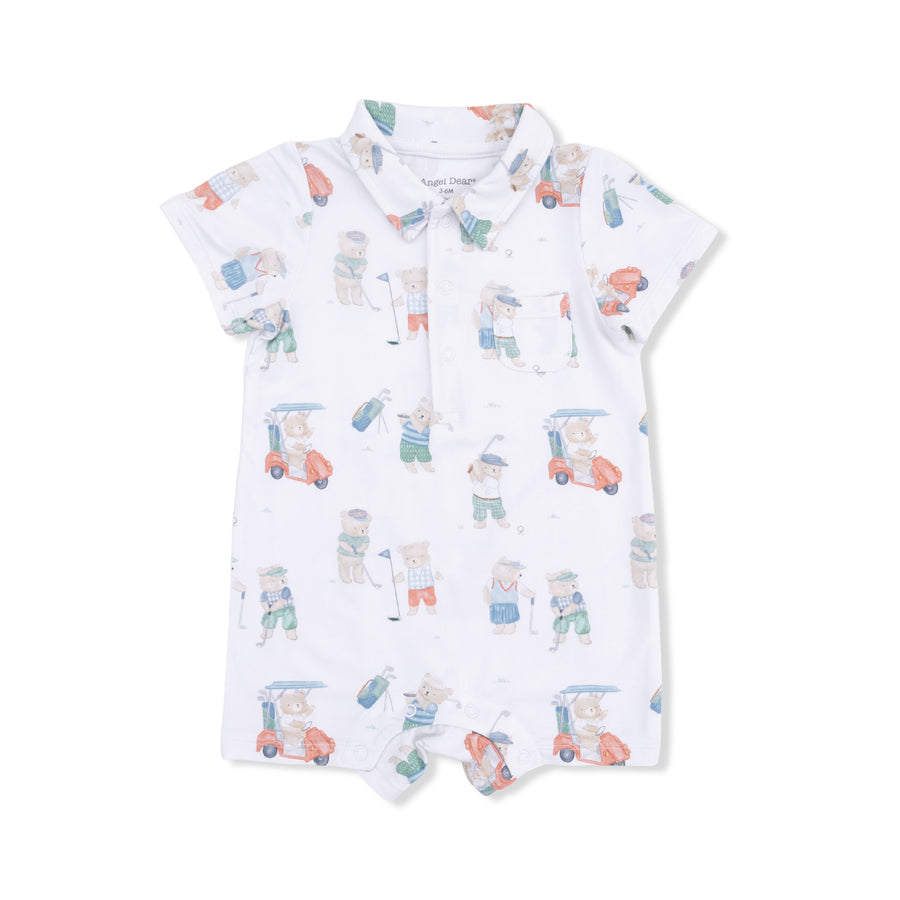 GOLFING TEDDY BEARS POLO SHORTIE
