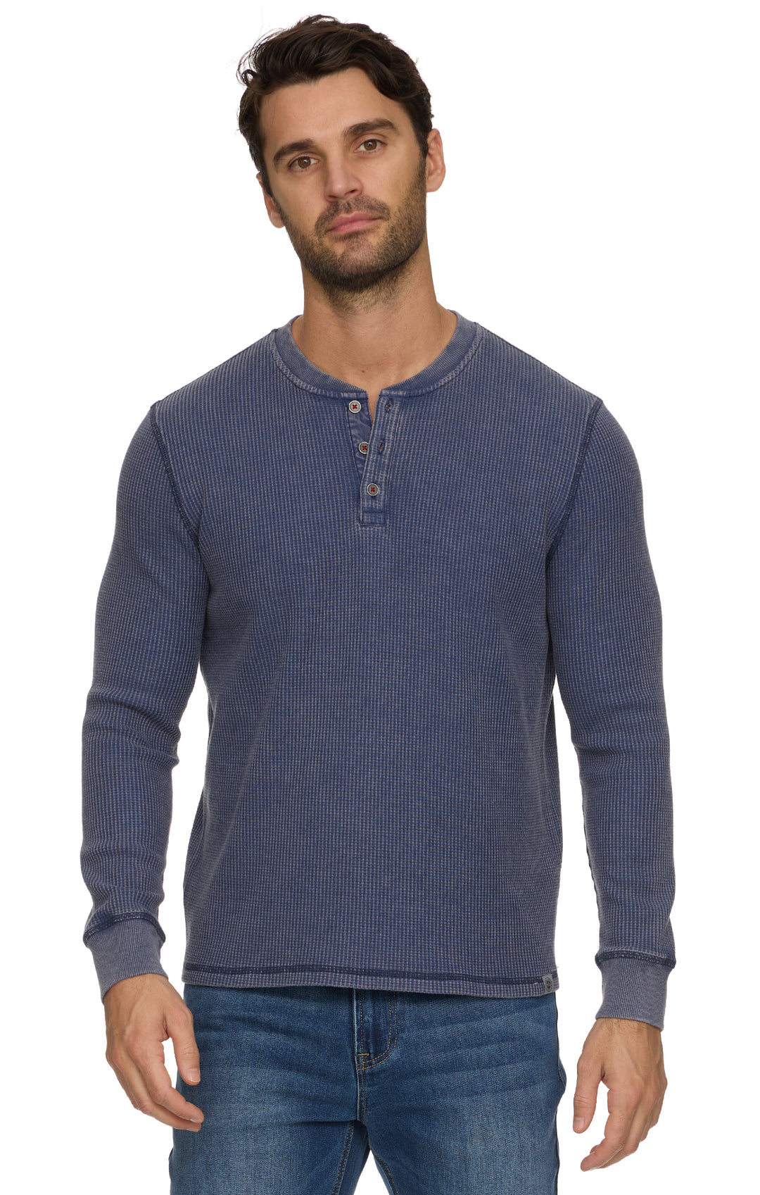MEN'S NAVY VINTAGE SOFT WAFFLE HENELY