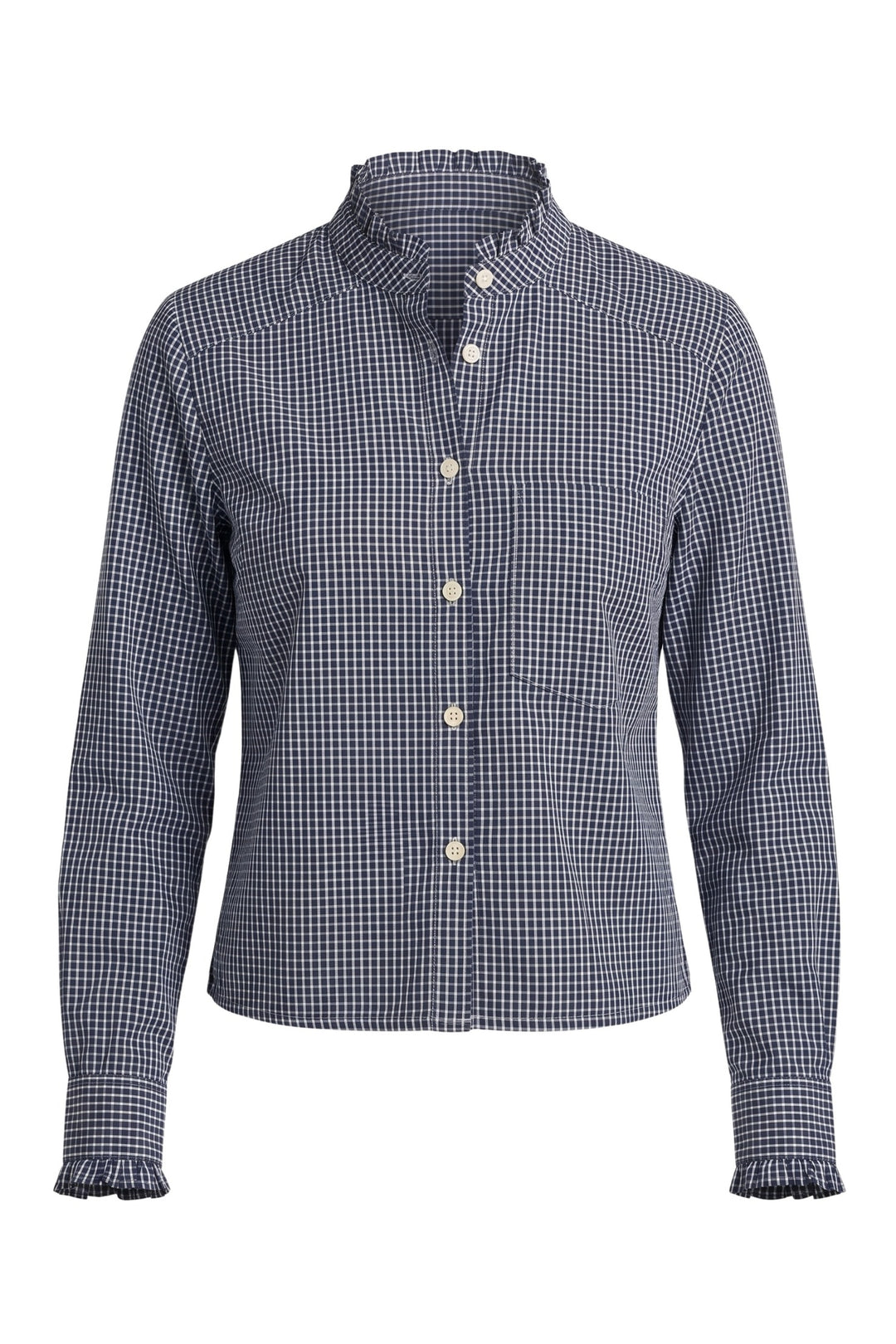 MIDNIGHT GINGHAM CHECK BLOUSE