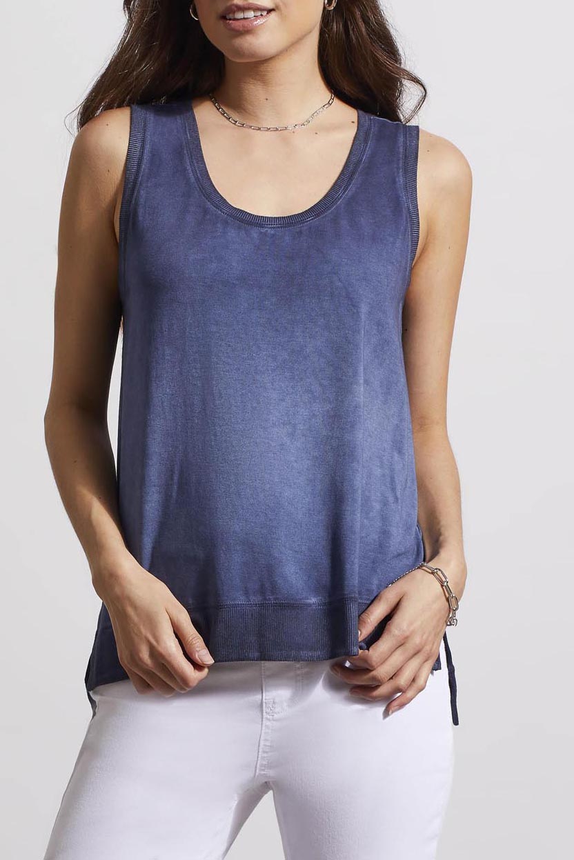 NAUTICAL NAVY HIGH-LOW TANK TOP

