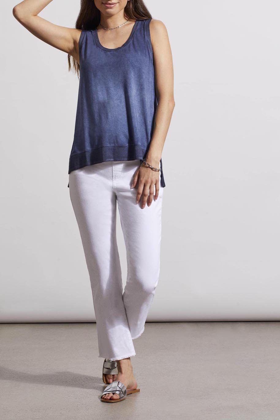 NAUTICAL NAVY HIGH-LOW TANK TOP
