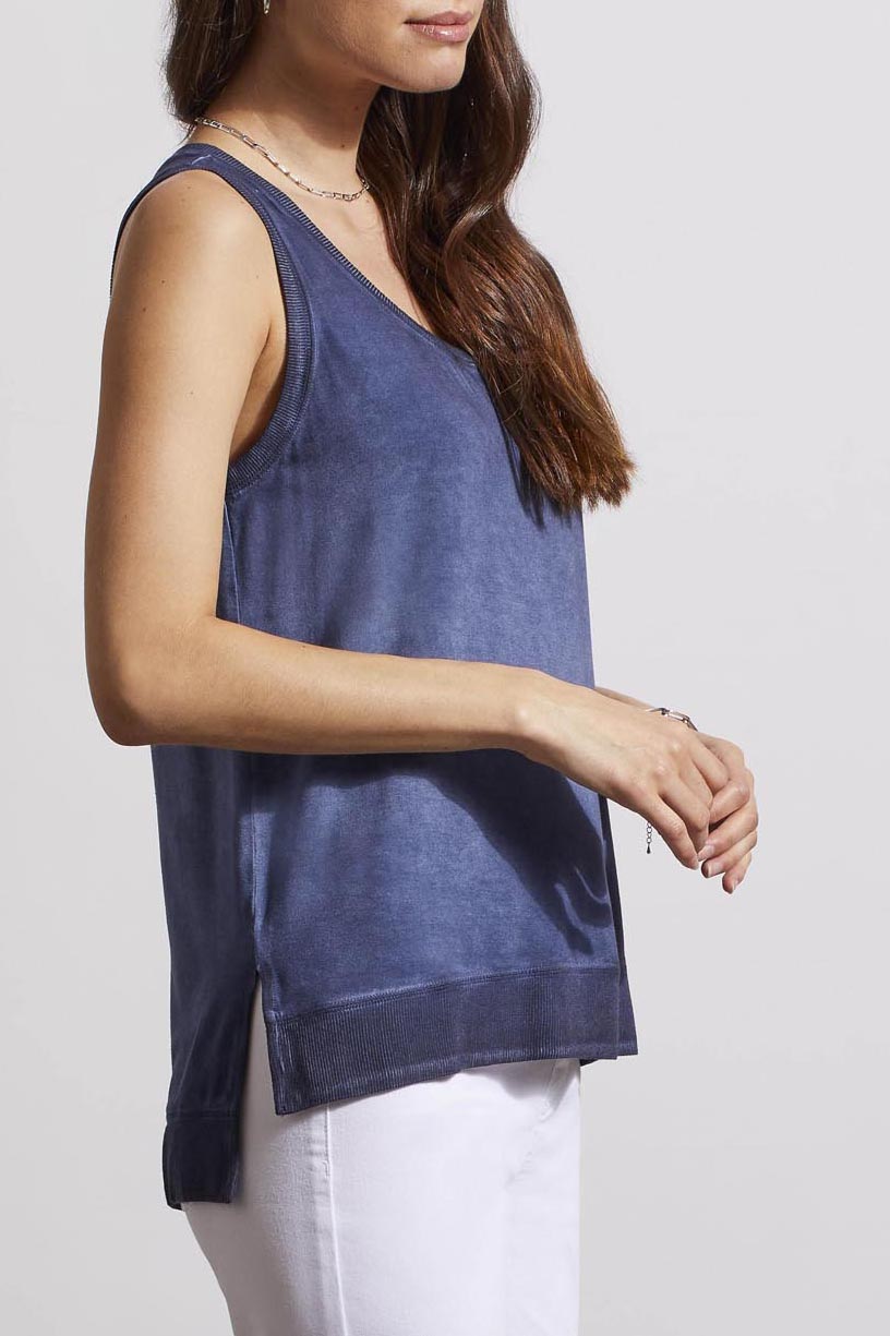 NAUTICAL NAVY HIGH-LOW TANK TOP