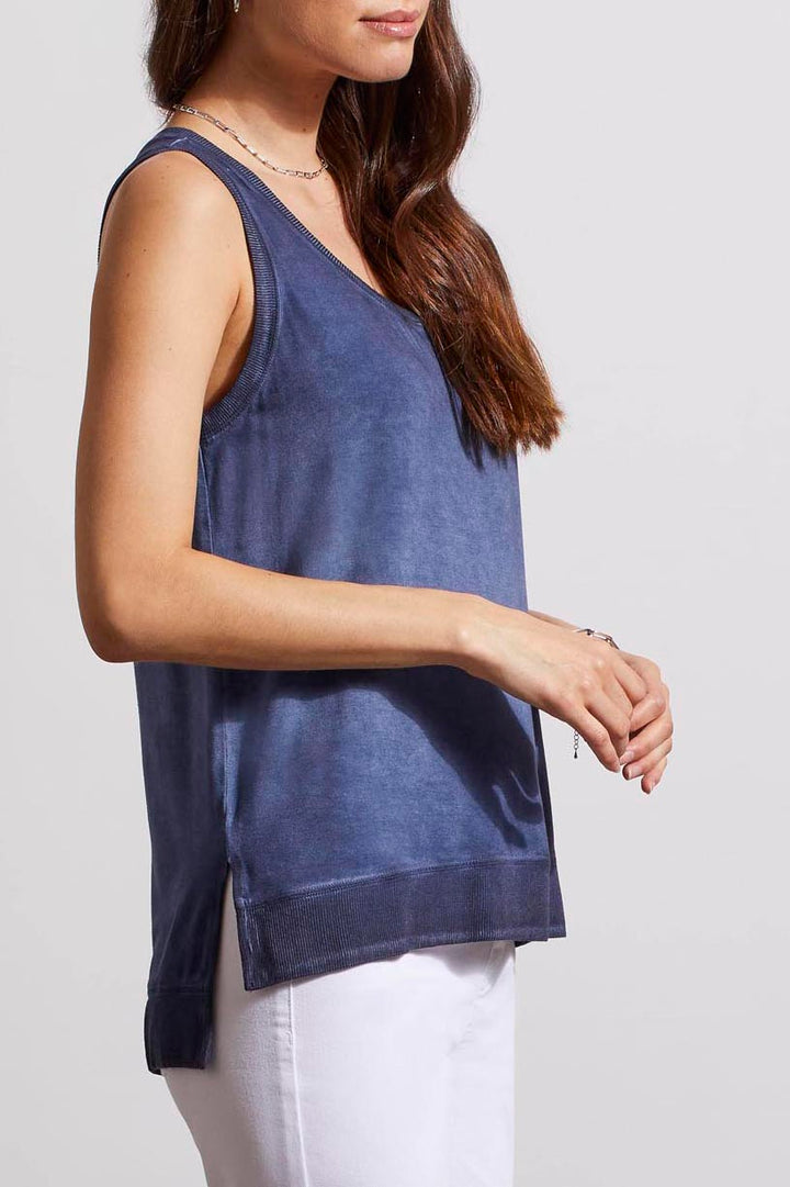 NAUTICAL NAVY HIGH-LOW TANK TOP