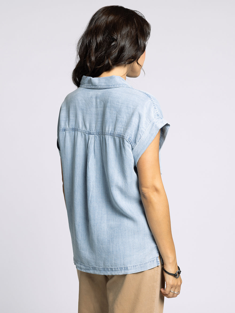EVELYN TENCEL DENIM TOP
