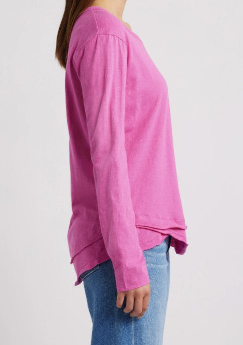 RASPBERRY LANIE LONG SLEEVE KNIT TOP
