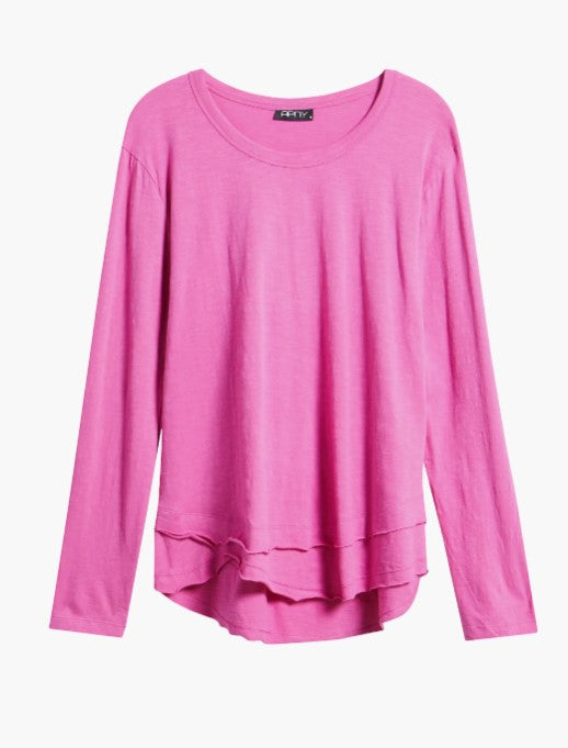 RASPBERRY LANIE LONG SLEEVE KNIT TOP